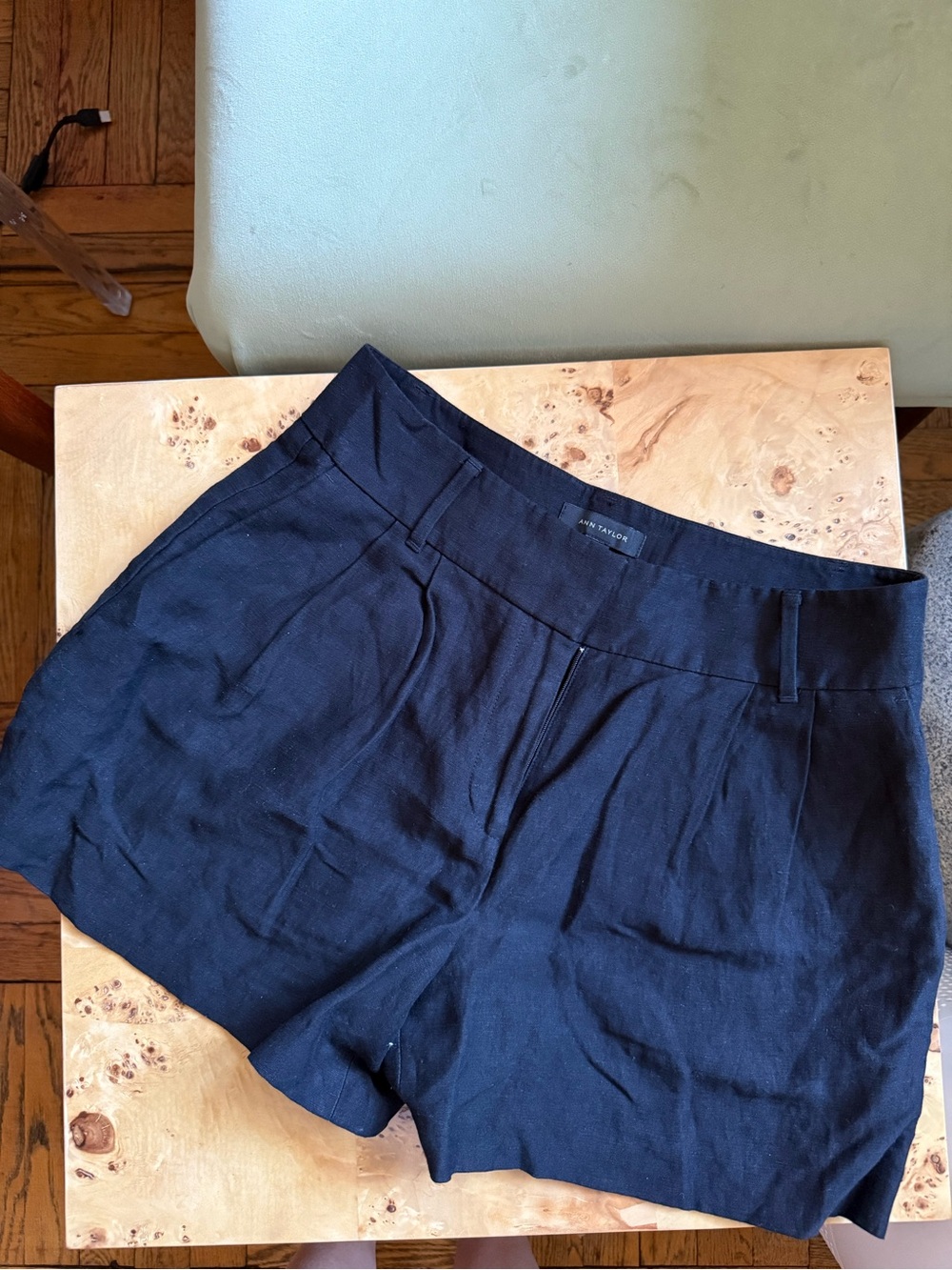 Ann Taylor Black Tailored Bermuda Shorts